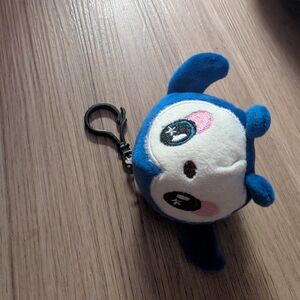 Blue and White Penguin Keychain Plush